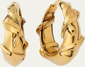 Alexander McQueen Snake Hoop Earrings