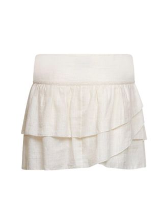 Isabel Marant Womens Mini Skirt Dejha Ecru Gauze Ivory Cotton
