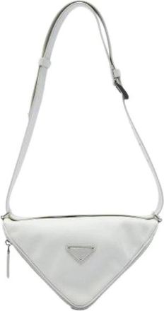 Prada Pre-owned Vintage Schoudertas - Dames - Vintage Schoudertas - Wit - ONE Size - Leer - Vintage