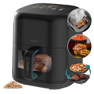 Cecotec Cecotec Freidora De Aire Sin Aceite 4l Plancha Grill Con 4 Resistencias Ahumador Integrado Air Fryer Cecofry&grill Smokinprime