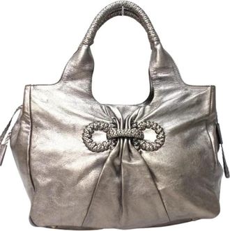Ferragamo Pre-owned Gancini Handbag - Dames - Vintage Handtas - Grijs - ONE Size - Leer - Vintage