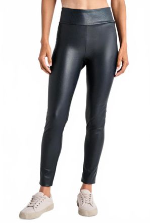 Splendid Vegan Leather Legging In Navy