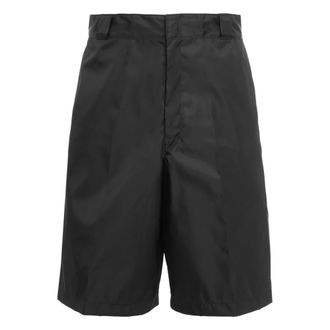 Prada Korte Broeken, Heren, Zwart, L, Nylon, Re-Nylon Bermudas