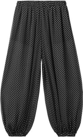 Mango Pantalon Polka Dot Balloon Pants in Black at Nordstrom, Size Medium