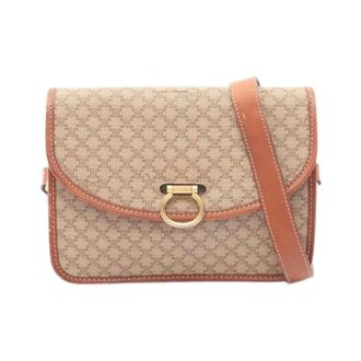 Celine Pre-owned Cross Body Bags, female, Beige, Size: ONE SIZE Pre-owned Vintage Canvas Shoulder Bag