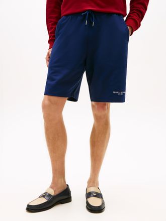 Tommy Hilfiger Sweatshorts TOMMY HILFIGER TOMMY LOGO, Herren, Gr. XXL, N-Gr, carbon navy, Web, Obermaterial: 100% Baumwolle, unifarben, regular fit kurz, Hosen Sweat
