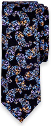 Paul Fredrick Paisley Italian Printed Silk Tie