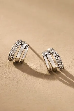Luv AJ Multi Piercing Huggie Hoop Earrings