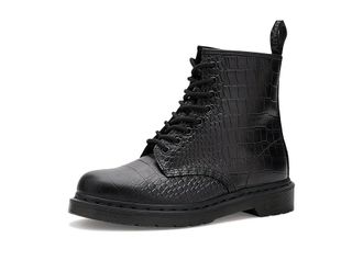 Dr. Martens 1460 Croco Womens Boots Black : UK 9 (US Womens 11) M, Leather