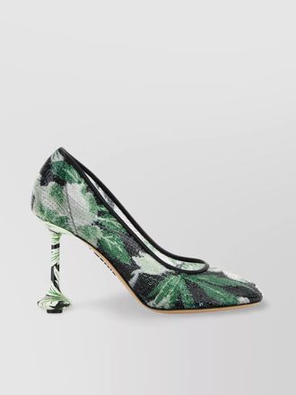 Loewe embellished mesh pumps