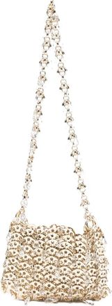 Paco Rabanne Schoudertas verfraaid met kristallen en kettinghengsel - Goud