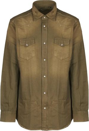 Sartorio Napoli Camicia con colletto a punta - Marrone