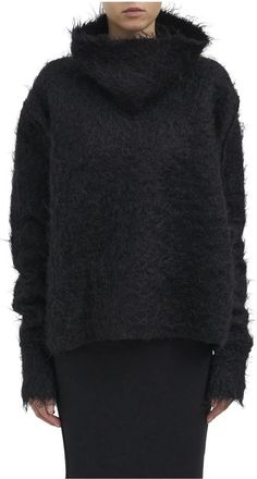 Marc Le Bihan Jersey de Mohair de Cuello Alto - Knitwear - Mujer - Negro - 3XS