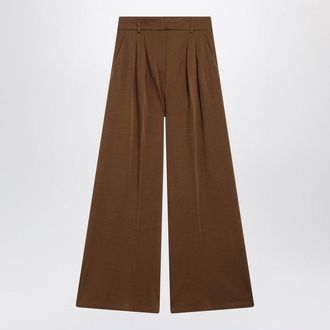 Max Mara Womens Brown Wool Jersey Trousers - Size Small