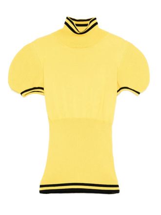 Kiko Kostadinov Simone gestreepte gebreide top - Geel