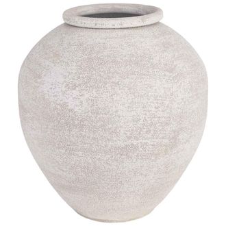Wanderlust Deco Jarr&oacute;n De Metal Gris 35.5x35.5x38h Cm