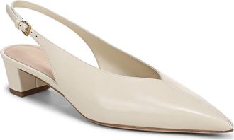 Veronica Beard Pamela Slingback Pump in Limestone Ivory Leather at Nordstrom, Size 7.5