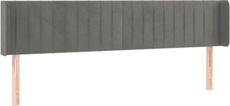 vidaXL Cabecero Con Led De Terciopelo Gris Claro 203x16x78/88 Cm Vidaxl