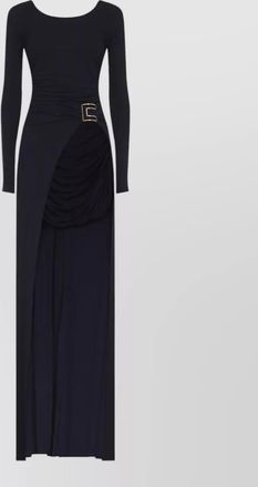 Elisabetta Franchi printed draped maxi dress
