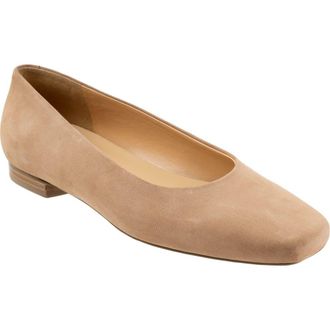Trotters Honor Flat - Multiple Widths Available in Taupe Nubuck at Nordstrom Rack, Size 10.5