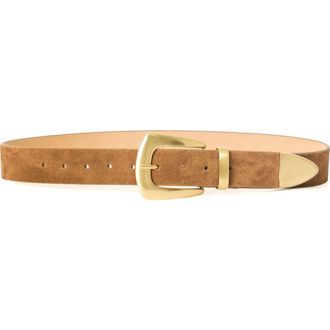 B-Low The Belt Jordana Suede Belt in Bronze Brushed Brass at Nordstrom, Size X-Small