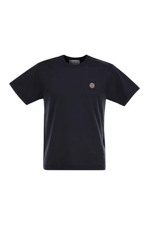 Stone Island Short-Sleeved T-Shirt With Compass Logo Patch