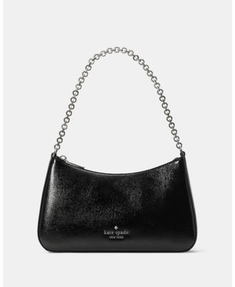 Kate Spade New York Womens Margot Textured Patent Leather Convertible Crossbody - Black - One Size