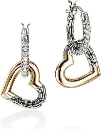 John Hardy Essentials Heart Drop Earrings in Silver at Nordstrom
