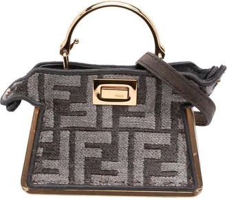 Fendi Pre-owned Fendi Nano Zucca Cashmere Peekaboo ISeeU Maxi Handle Bag 7AS106 ALPA 229 10429