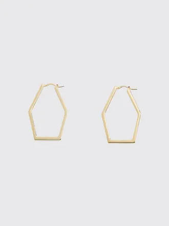 La DoubleJ Pendant Earrings in Silver-Finish Brass