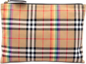 Burberry Pre-owned Burberry House Check Canvas Rainbow Clutch Ladies 2VGBX9ZOCZOHR821