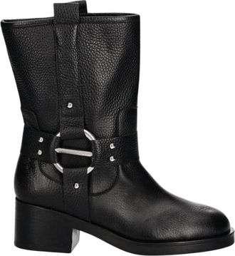 Karl Lagerfeld Brooklyn Boots - Dames - Laarzen met Hak - Zwart - 38 EU - Leer - Schoenen