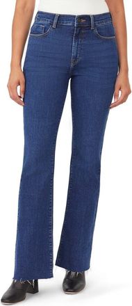 Kensie Savannah High Waist Raw Hem Flare Leg Jeans in Windsor at Nordstrom Rack, Size 10