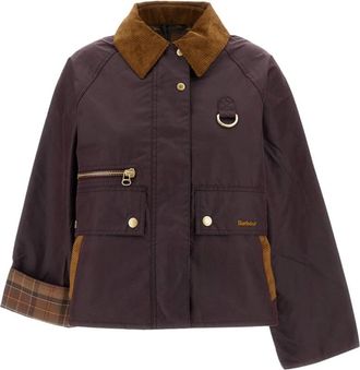 Barbour Cottingham Wax Jacket - Dames - Zomerjassen - Paars - S - Katoen - Jassen