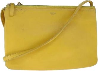 Celine Pre-owned Cross Body Bags, female, Yellow, Size: ONE SIZE Pre-owned Vintage Shoulder Bag
