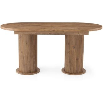 Calicosy Tavolo da pranzo allungabile da 180 a 216 cm decorato in noce - GUSTO