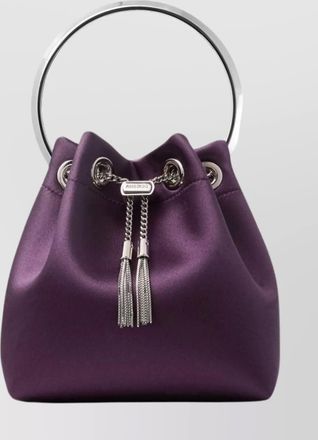 Jimmy Choo London leather bucket bag ring handle