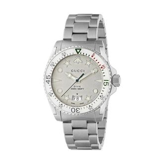 Gucci Accessoires, Heren, Grijs, ONE Size, Duikhorloge 40mm