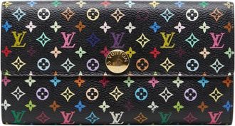 Louis Vuitton Monogram Multicolore Multi-Color Noir Pvc Leather Long Wallet (Bi-Fold) (Pre-Owned)