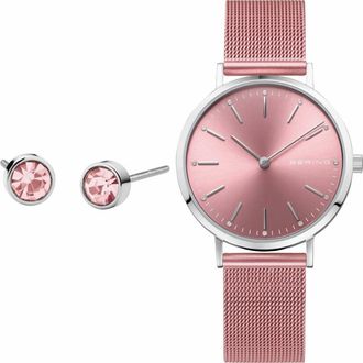 Bering Bering - Quartz Horloge - Dames - Accessoires - Roze - Maat: ONE Size