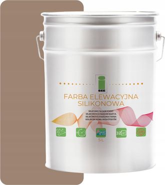 OEM Vernice Per Facciate Al Silicone Noce Beige 5l + Antialga
