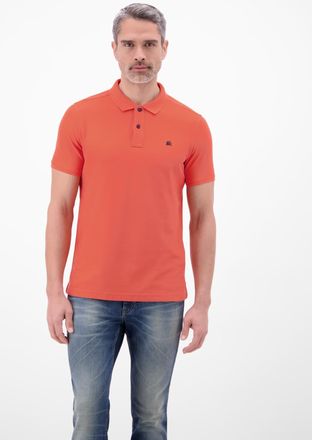 Lerros Poloshirt LERROS Poloshirt, COOL & DRY und Logo-Stitch, Herren, Gr. XXL, vivid rot, 60% Baumwolle, 40% Polyester, ohne Ausschnitt, Shirts Poloshirt, T
