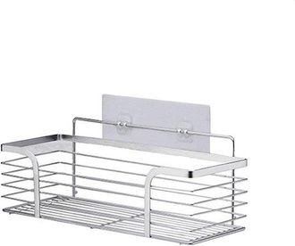 OEM Organizador De Ducha - Estante De Pared Para Ba&ntilde;o - Almacenamiento De Art&iacute;culos De Aseo - No Requiere Taladrar - 35 X 14 X 13 Cm - Color Plata