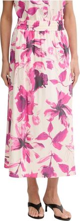 Marc Aurel Flared Midi Skirt - Dames - Midirokken - Veelkleurig - 2XL - Katoen - Rokken