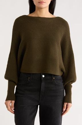 Love Token Franklin Batwing Crop Sweater in Olive at Nordstrom Rack, Size X-Large