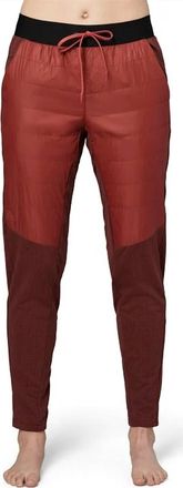 FlyLow Womans Puffer Pant In Maroon