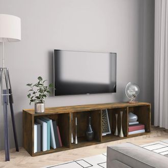 vidaXL Vidaxl - Estanter&iacute;a/mueble De Tv Madera Roble Ahumado 143x30x36 Cm