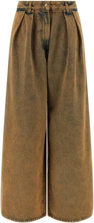Alanui Den Wideleg Jeans - Dames - Loose Fit Jeans - Bruin - W26 - Katoen - Jeans