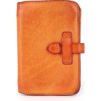 OLD TREND Leeds Genuine Leather Bifold Passport Holder in Caramel at Nordstrom