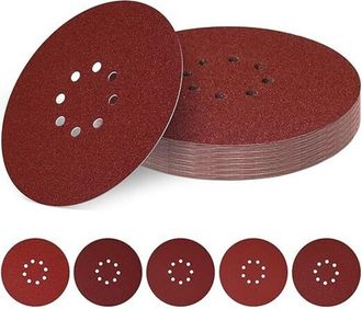 OEM 60 Discos De Lijado De 225 Mm, 8 Agujeros, Discos De Lijado Redondos De 225 Mm, Papel De Lija Para Lijadora De Paneles De Yeso Y Lijadora Giraffe (60 